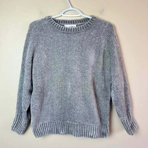 Joseph Ribkoff Gray Ribbed Sweater Size S Women Knit Crew Neck Cozy Top - Picture 3 of 6